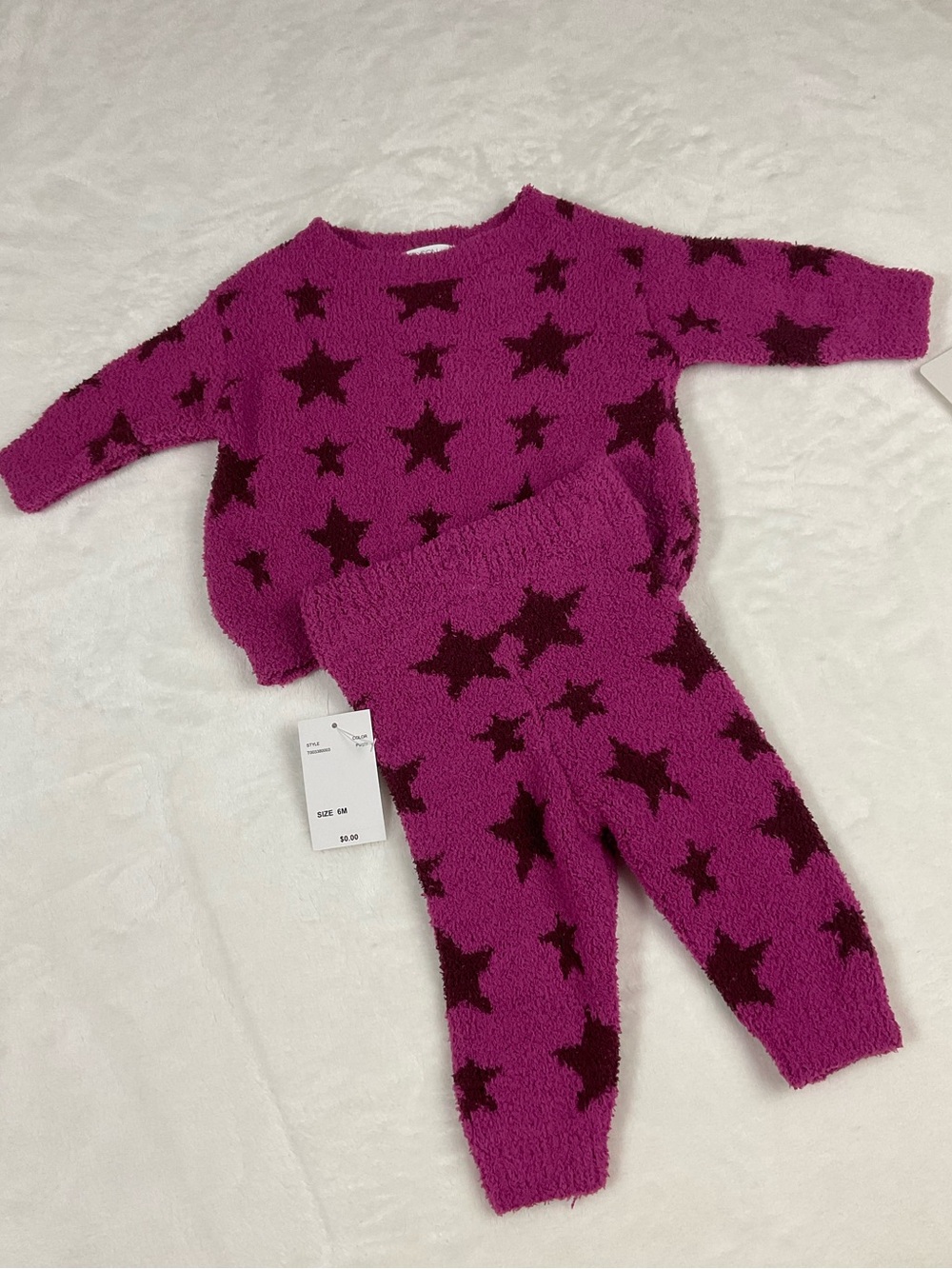 Baby Girl 6 Months 2 Piece Set Sweater & Pants Star